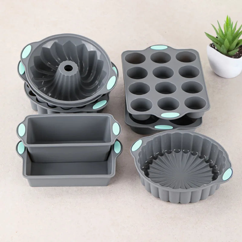 High-Temperature Resistant Silicone Cake Mold Non-Stick Baking Pan Muffin Cookie