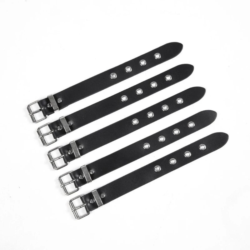 Adjustable Punk Bracelet for Men Women Vintage Style Wrist Belt Jewelry