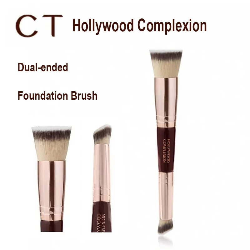 Dual-Ended Foundation Makeup Brush for Liquid & Powder Application