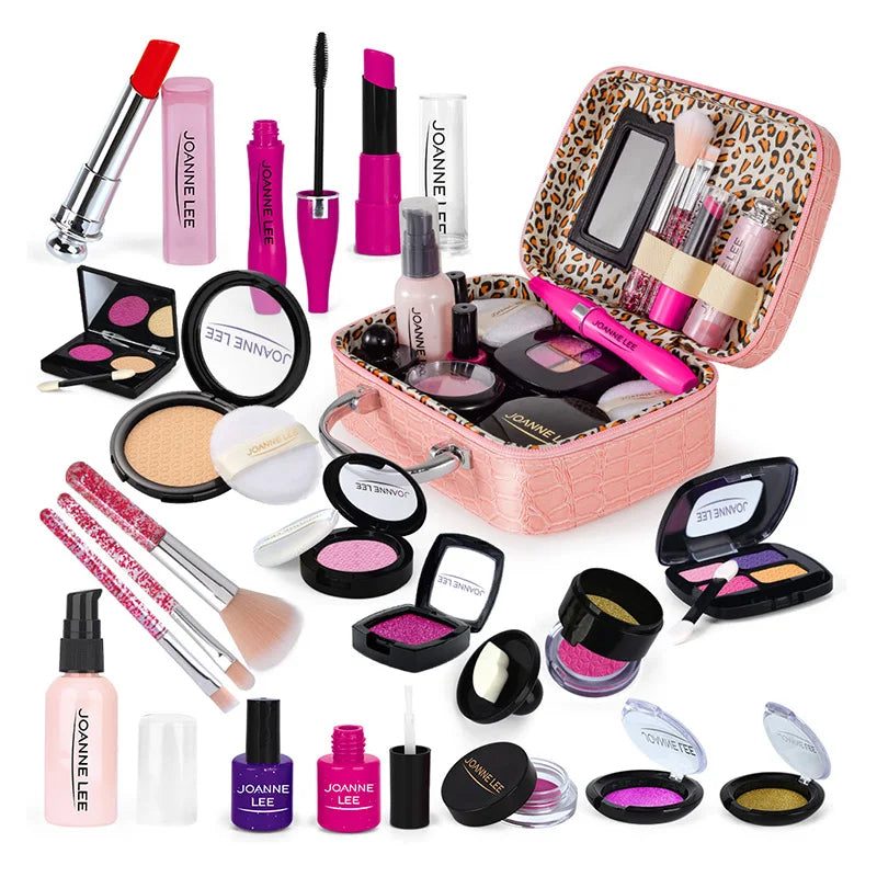 Kids Pretend Makeup Toy Set - Educational Role Play Cosmetics for Girls