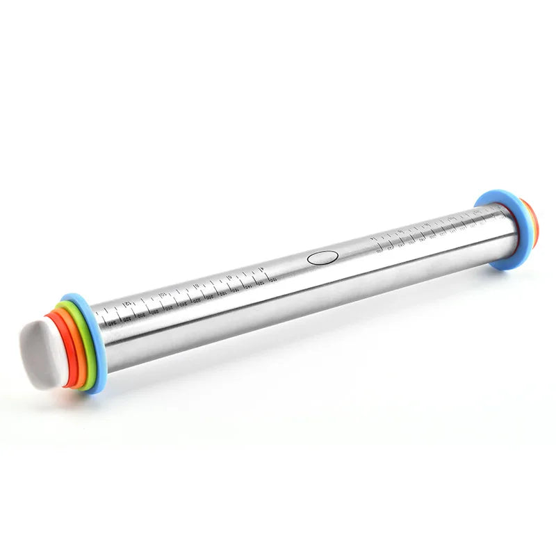 43cm Stainless Steel Adjustable Rolling Pin for Baking & Fondant