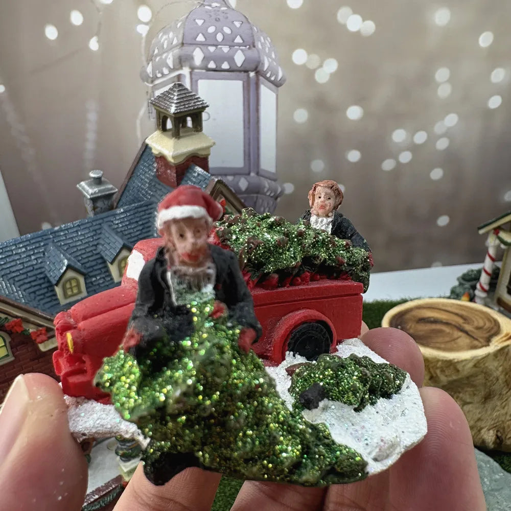 Holiday Figurines & Miniatures Decor - Handcrafted Resin Sculptures for Desk and Sand Tables
