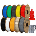 PLA 3D Printer Filament 1.75mm - Multi-Color, 5/10 Rolls, No Bubble