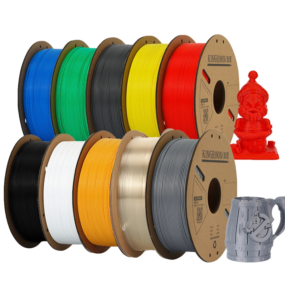 PLA 3D Printer Filament 1.75mm - Multi-Color, 5/10 Rolls, No Bubble