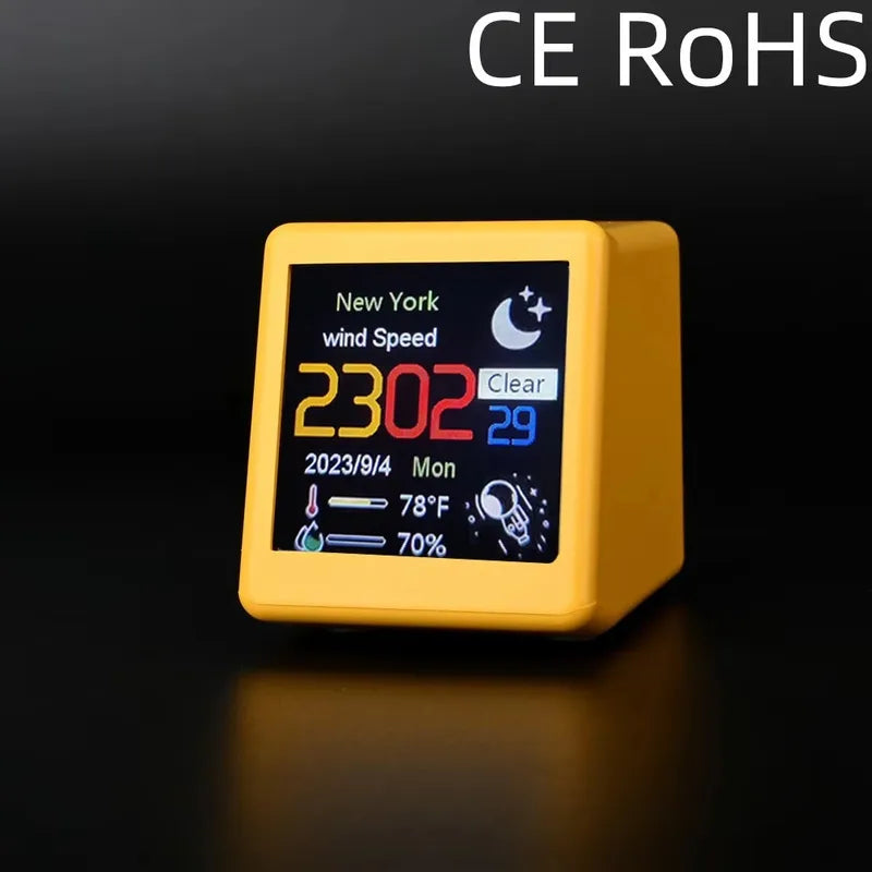 Mini Wifi Weather Station Digital Display - Temperature Humidity Clock
