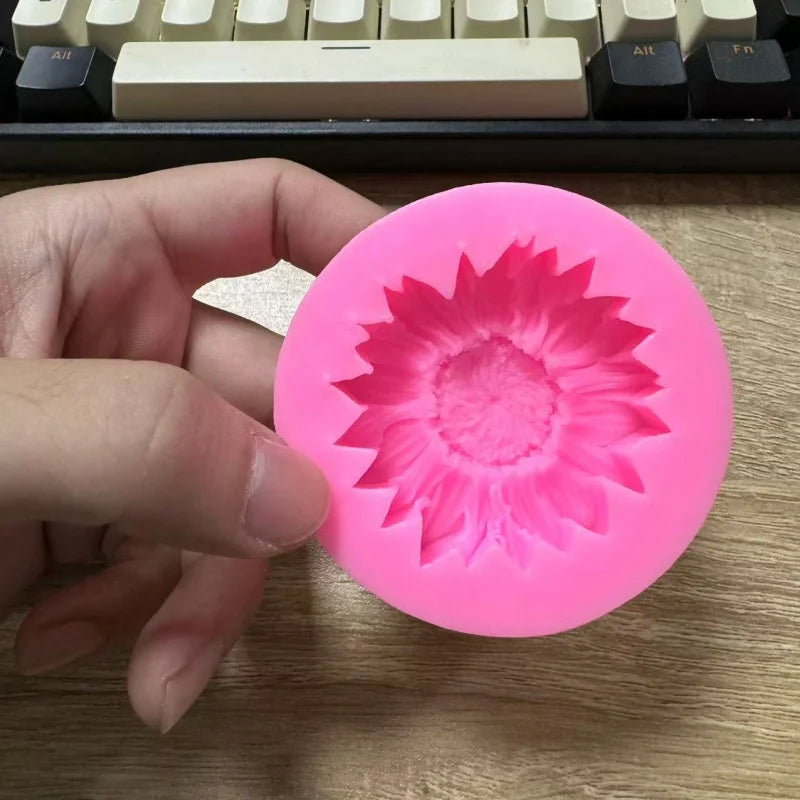 Sunflower Silicone Candle Mold - Oval Shaped Scented Wax & Clay Craft Tool
