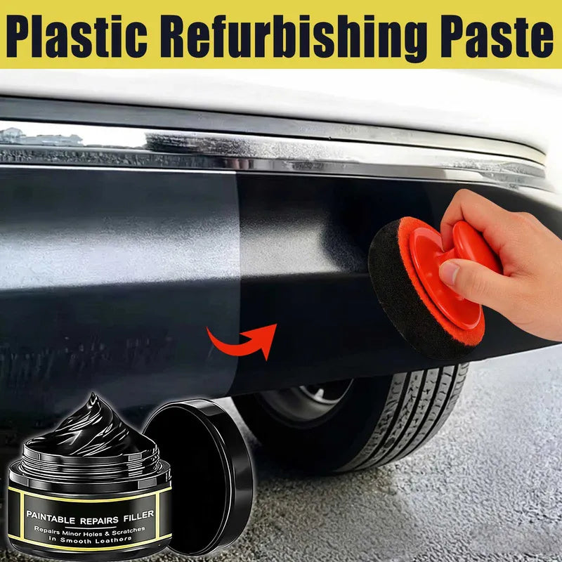 Car Scratch Repair Paste for Plastic & Leather - Multi-Color Polishing Wax for Tires Seats & Steering Wheels