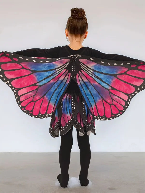 Kids Butterfly Costume with Fairy Wings for Girls Halloween Dress-Up