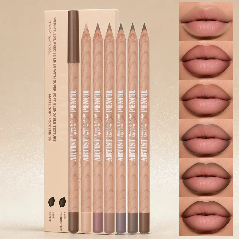 Velvet Matte Lip Liner Set - Long-Lasting Lip Makeup in Multiple Shades