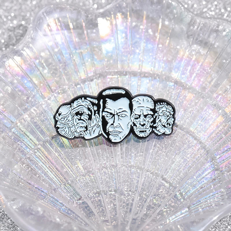 Halloween Horror Monsters Enamel Brooch Pins - Anime Movie Role Badge
