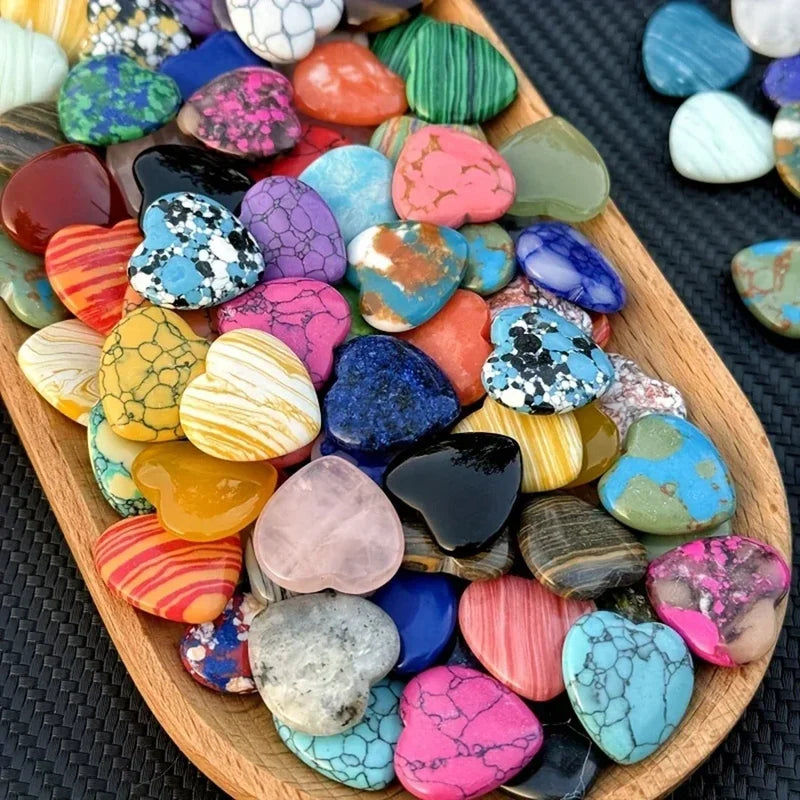 Heart Shape Natural Crystal Gravel Set for Home Decor and Healing - 10/20/30PCS