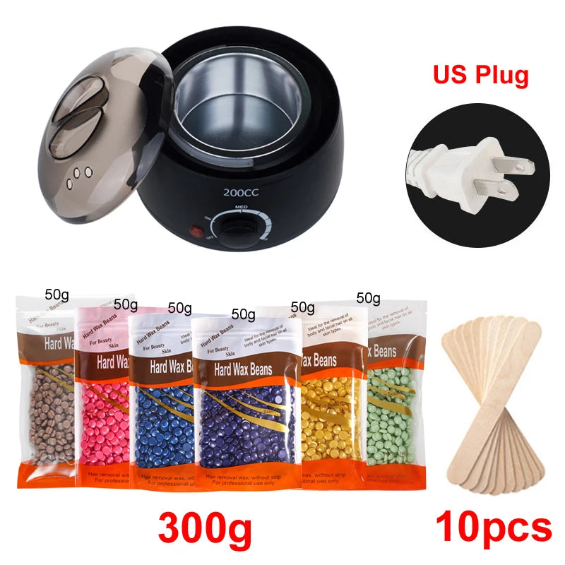 200ml Wax Heater for Hair Removal with Adjustable Temperature and Kit