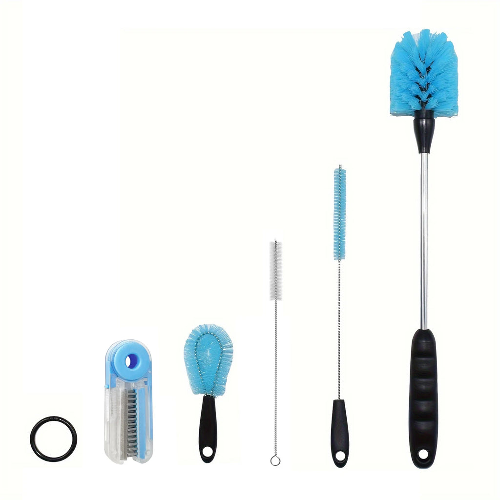 3-in-1 Stainless Steel Water Bottle Cleaning Brush Set Long Handle Kitchen Scrubbing Tools
