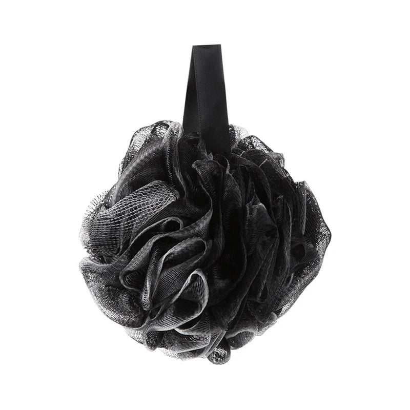 Black Shower Mesh Sponge Exfoliating Body Scrubber Bath Bubble Ball Cleaning Tool
