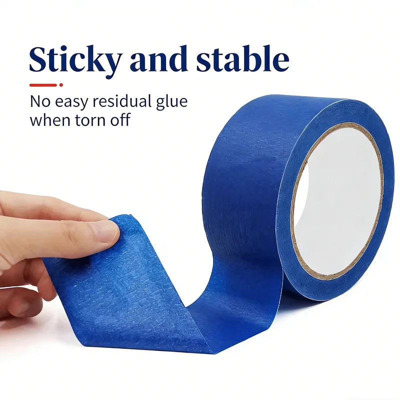 Blue Masking Tape for Painting Edges and Ceilings - Residue-Free DIY Masking Tape