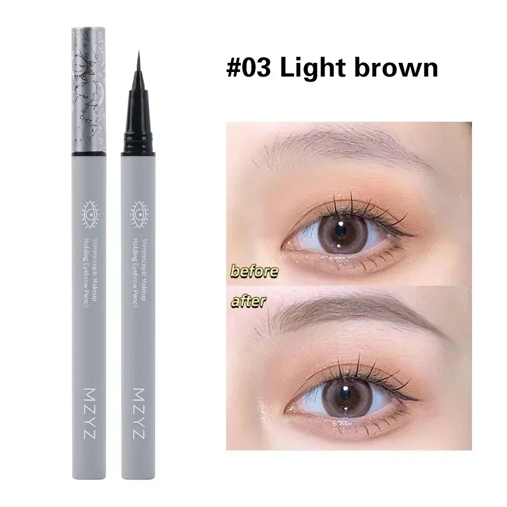 Waterproof Liquid Eyebrow Pencil with Long-Lasting Formula - Natural Finish