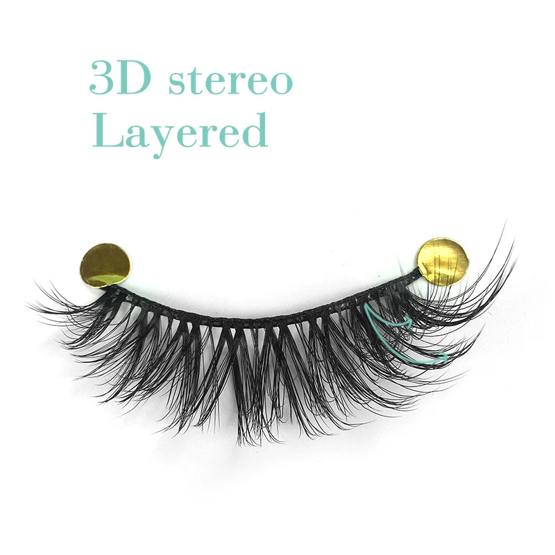 10 Pairs False 3D Fluffy Mink-Look Eyelashes - Natural, Reusable, Dramatic Volume