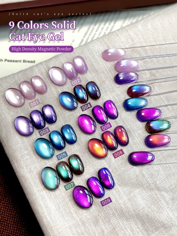 Semi-Solid Nail Polish Gel - 9 Colors Patting Gel for Nail Art & Salon Use