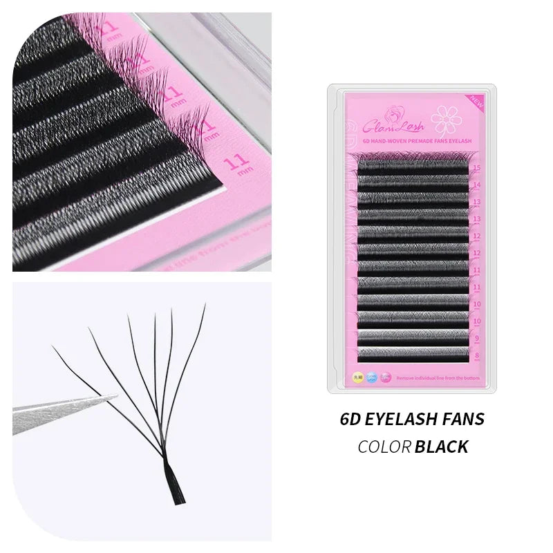 Premade 6D W Shape Eyelash Extensions Volume Fans for Natural Makeup - Clover W Style