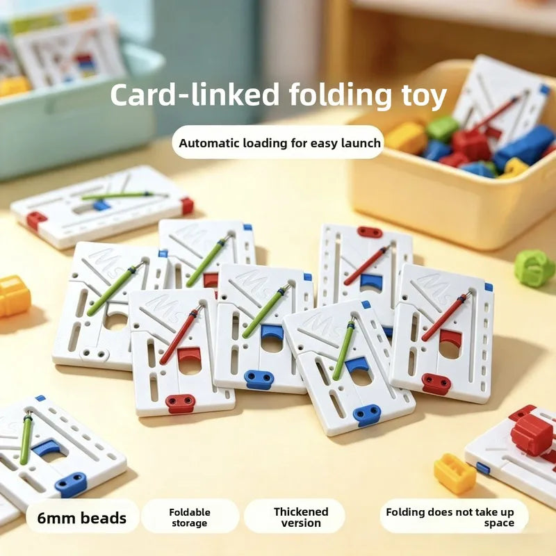 Foldable Portable Card Transformable Slingshot Stress Relief Toy - 3D Print Plastic, No Steel Ball