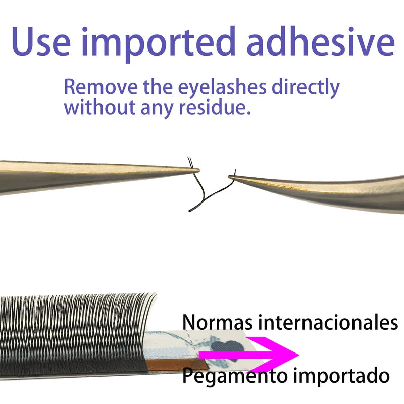 False Eyelash Extensions 5DW W Shape Mink Volume Lashes - Multiple Colors & Lengths