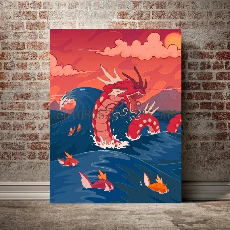 Pokemon Canvas Wall Art - Empoleon Poster for Home & Living Room Decor