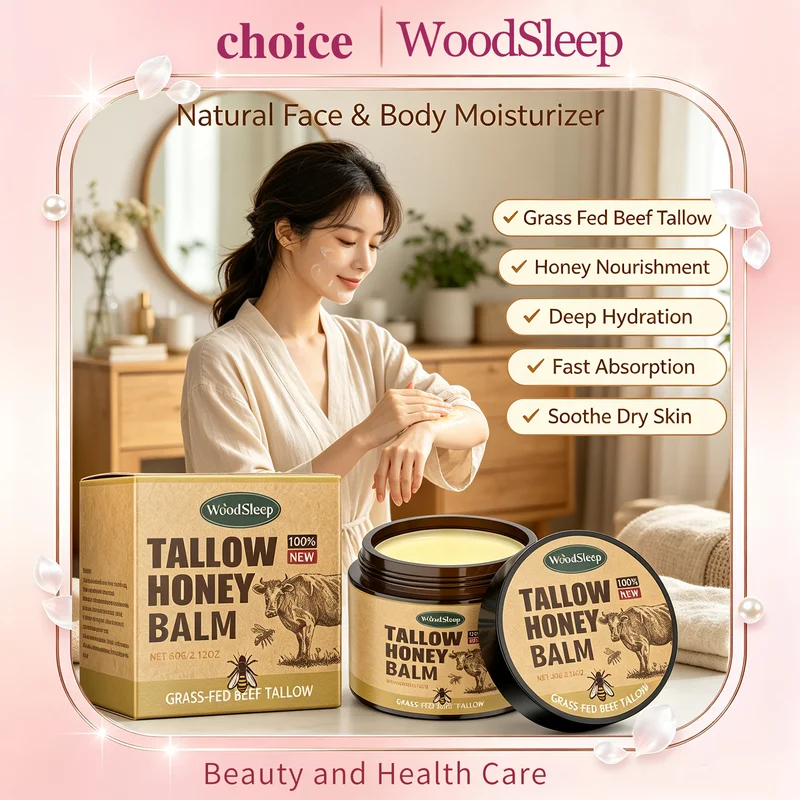 Organic Beef Tallow & Honey Face & Body Moisturizer Cream - Fast Absorption