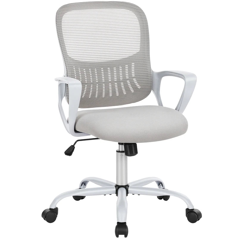 Ergonomic Mesh Office Chair with Lumbar Support, Adjustable Height & Swivel - Multiple Colors