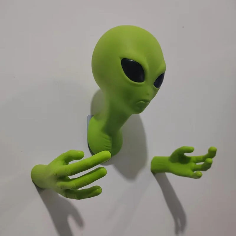 Alien Wall Hanging Decorations - Quirky 3D Home Decor for Living Room & Bedroom