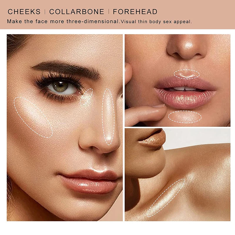Multicolor Highlighter Stick Makeup Contour & Shimmer Powder for Face