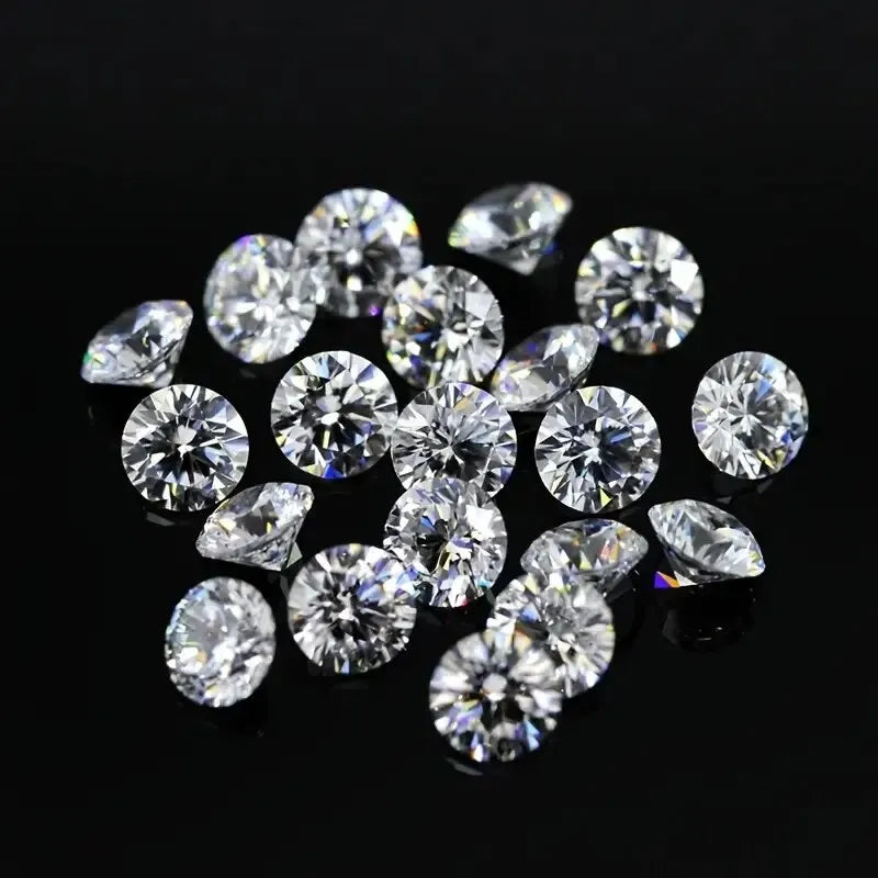 50pcs 6mm White Round Cubic Zirconia Loose Stones for Jewelry Making