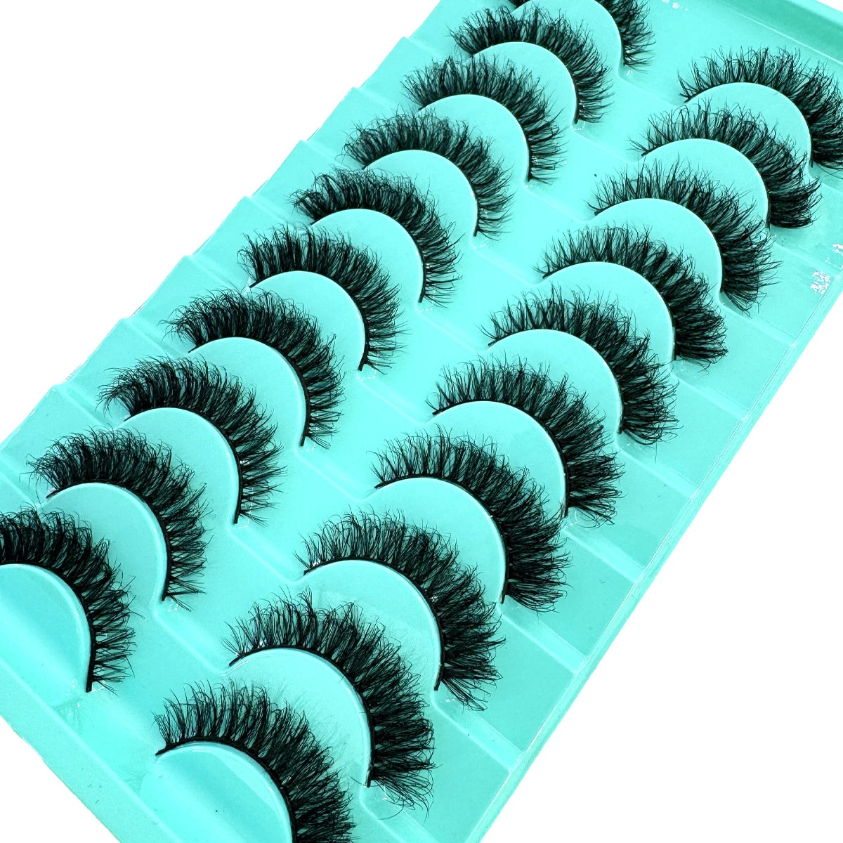 False Eyelashes 10 Pairs Natural-Looking 3D Curly Mink-Style Makeup Lashes