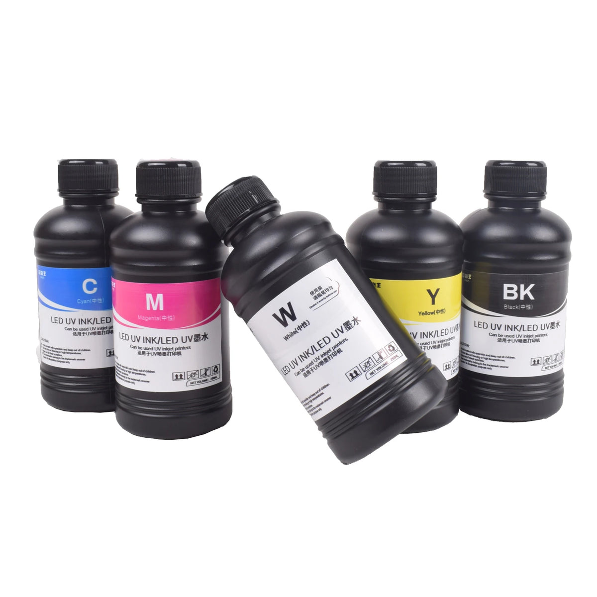 250ML UV Neutral Ink for UV Flatbed Printers - Black & White Options