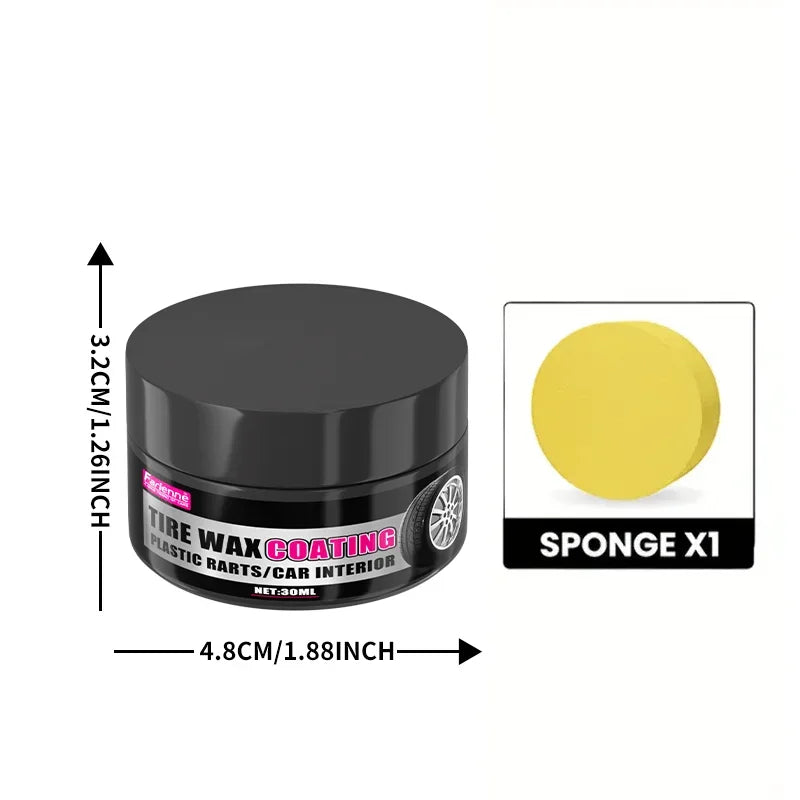 Black Coating Paste for Plastic & Rubber Repair - Automotive Tire Interior Wax