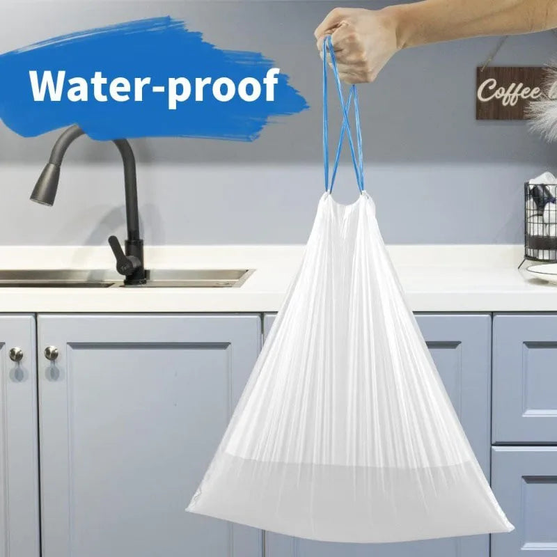 Thickened Scented Drawstring Disposable Garbage Bags - Kitchen Trash Liners, 60/80/100/200PCS