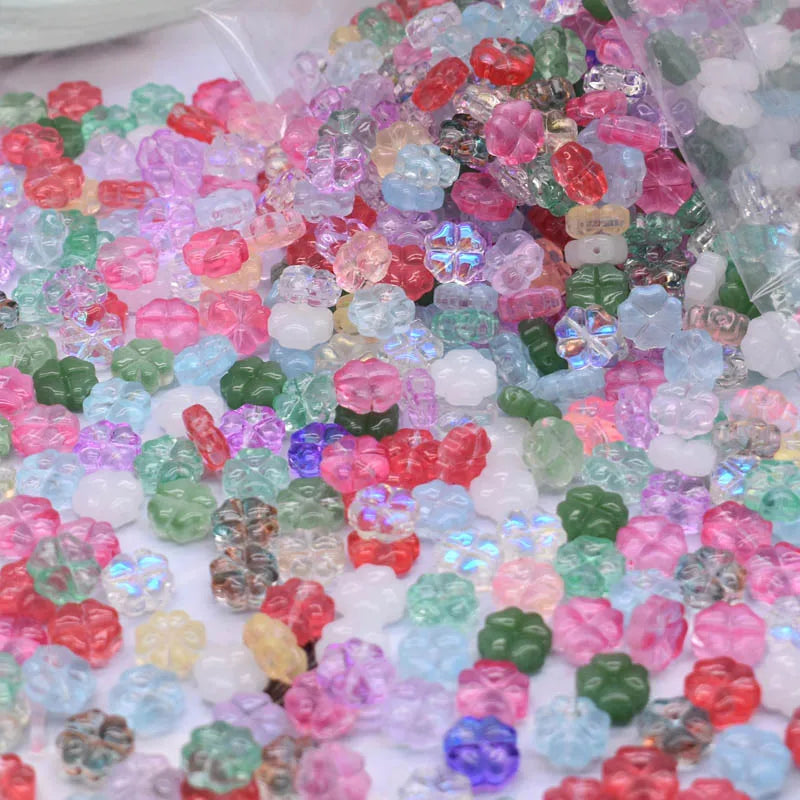 50pcs 8mm Colorful Glass Beads for Jewelry Making DIY Accessories Handmade