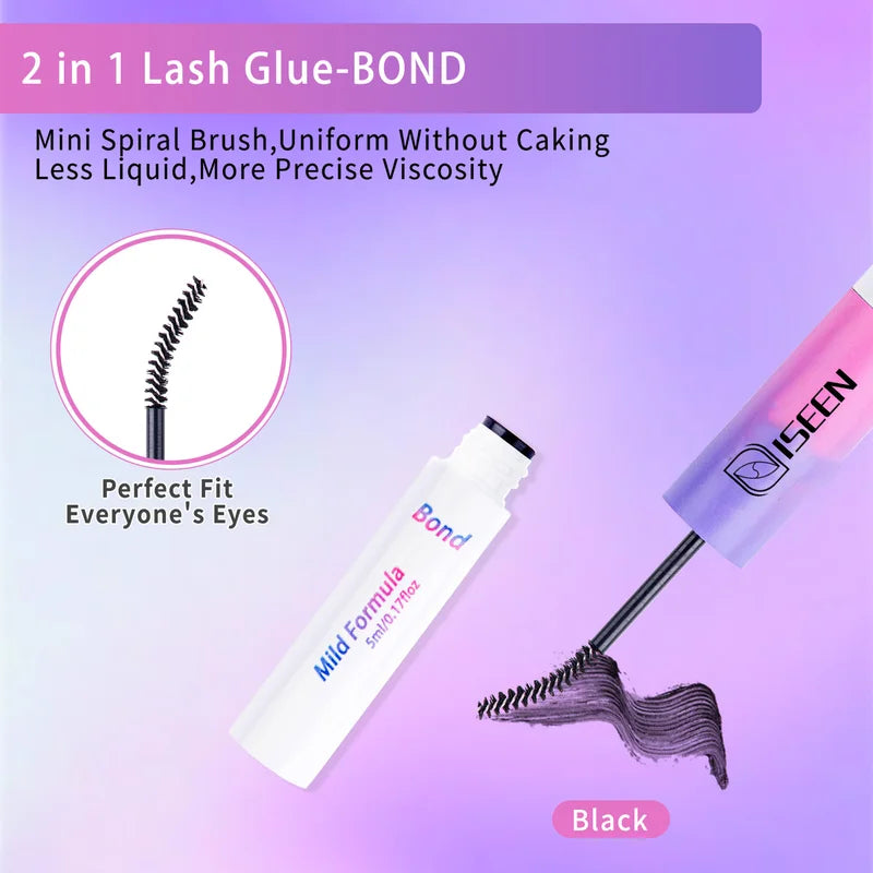 DIY Lash Clusters Kit with Bond, Seal, Tweezer & Remover - Multiple Colors