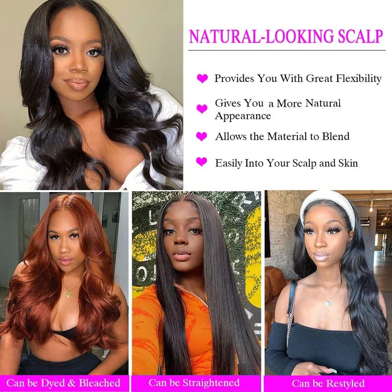 Human Hair Wigs U Part Natural Color 28-32 Inch Thick Remy Brazilian Hair for Women