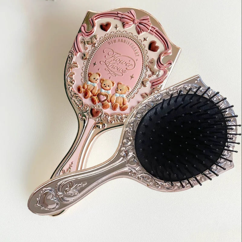 Anniversary Makeup Set with Mirror & Brush Holder - 4 Pieces, Multiple Colors