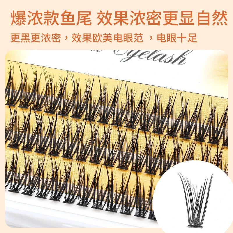 False Eyelashes Fishtail Fairy Thick Natural Curl 9-14mm Assorted Lengths