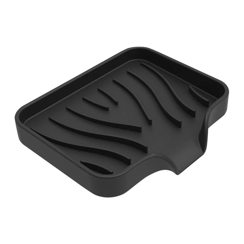 Silicone Sink Caddy for Dish Soap and Sponge Storage - Draining Organizer for Kitchen Counter