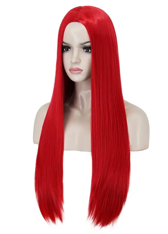 Red Sally Wig for Nightmare Before Christmas Costume - Long Straight Synthetic Hair