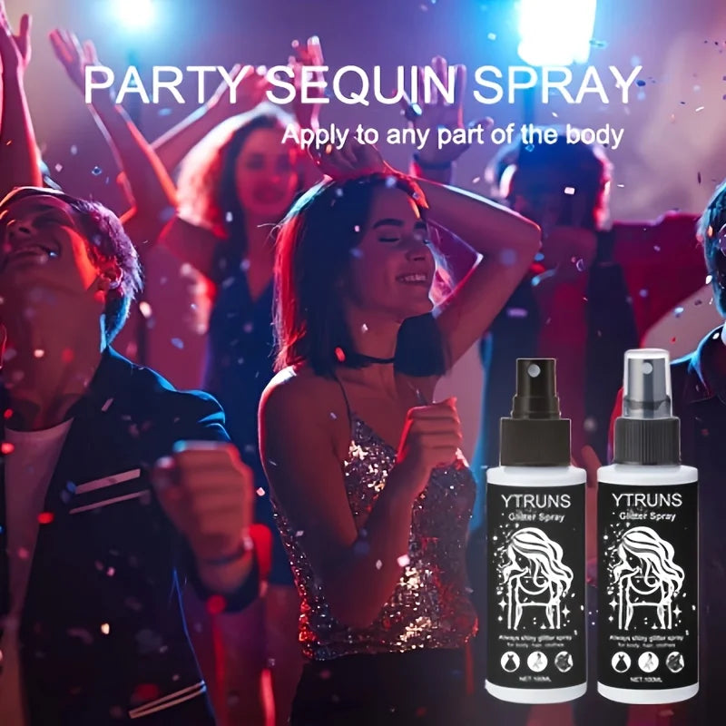 100ml High Gloss Glitter Spray for Body Hair and Clothes - Shimmering Finish