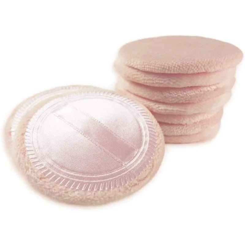 5pcs Makeup Powder Puff Set with Ribbon for Face and Loose Powder Application