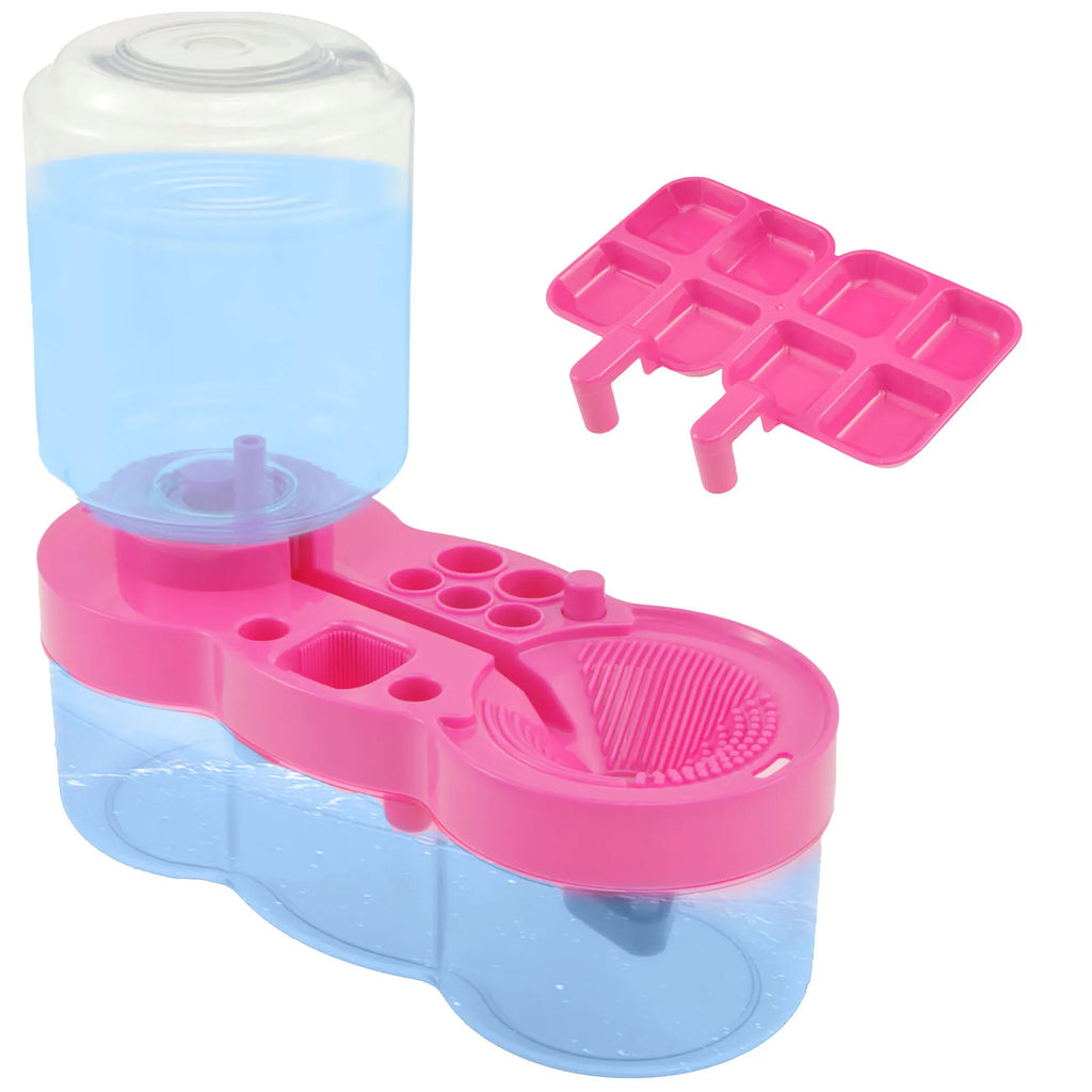 Automatic Paint Brush Washer with Drain Button Water Circulation Art Cleaning Tool