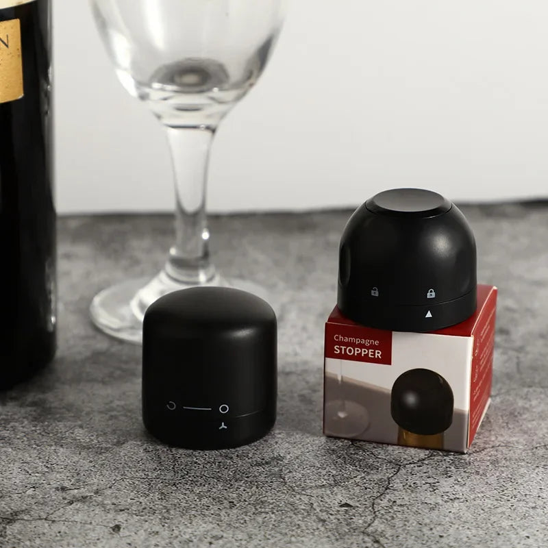 Mini Stainless Steel Wine & Champagne Bottle Stoppers Leak-Proof Preservation Caps