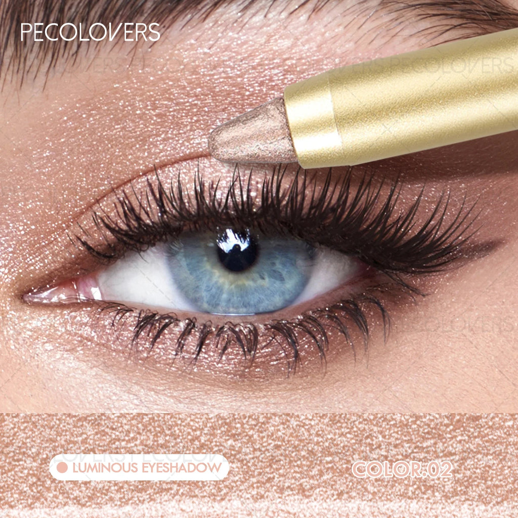 Waterproof & Smudge-Proof Eyeshadow Stick Duo with Glitter & Matte Finishes
