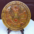 Exquisite Resin Dragon Relief Disc Home Decor Folk Craft Ornament