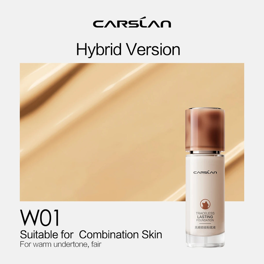 Long Lasting Full Coverage Liquid Foundation for Oily & Dry Skin - Matte, Moisturizing, Oil Control, 30ml-45ml