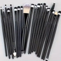 20-Piece Makeup Brush Set with Soft Wool Bristles & Multiple Handle Colors